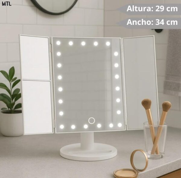 Espejo c/ luz led blanco